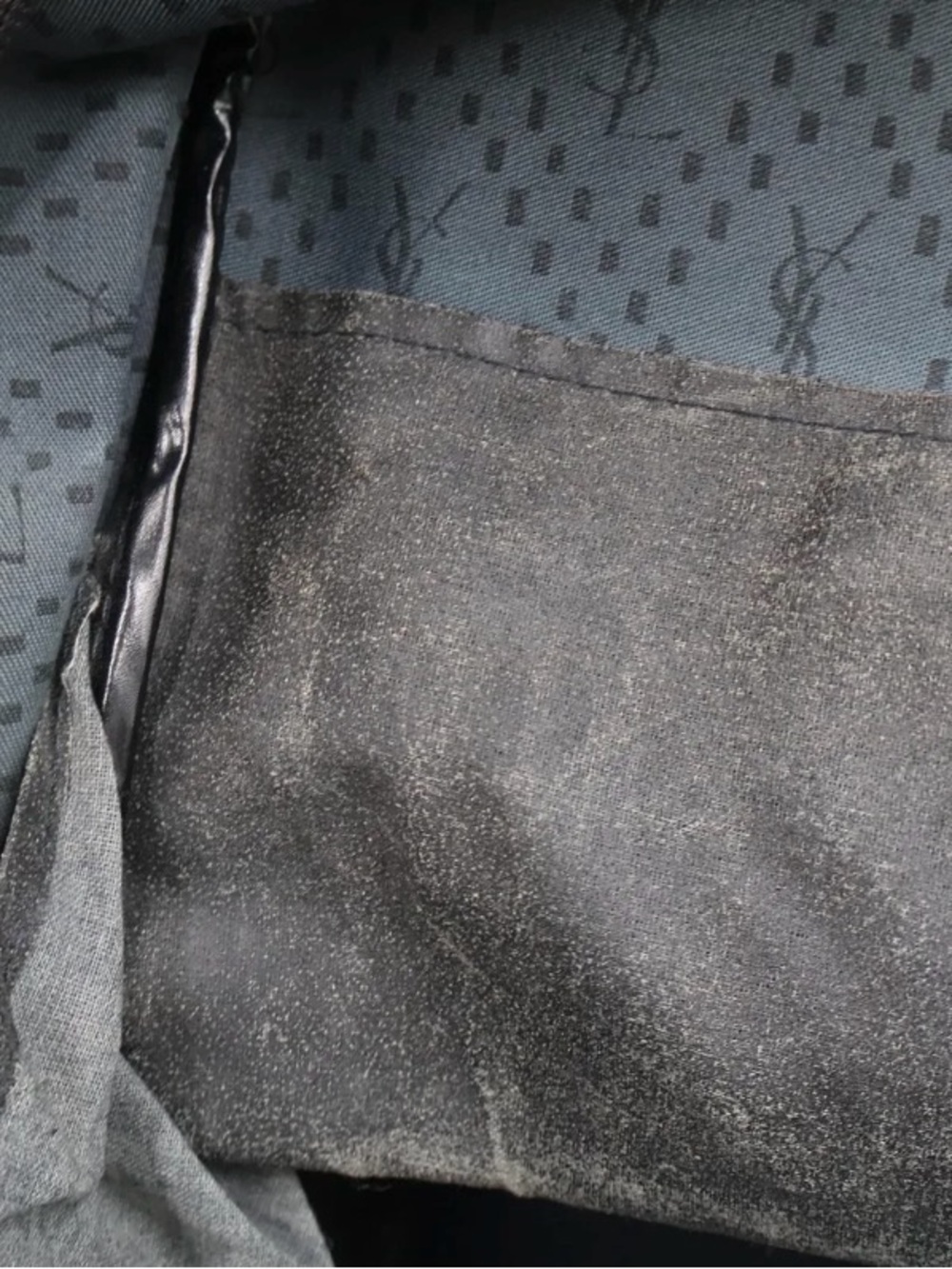 Yves Saint Laurent Black Tote with Tan Leather Trim - Picture 4 of 9